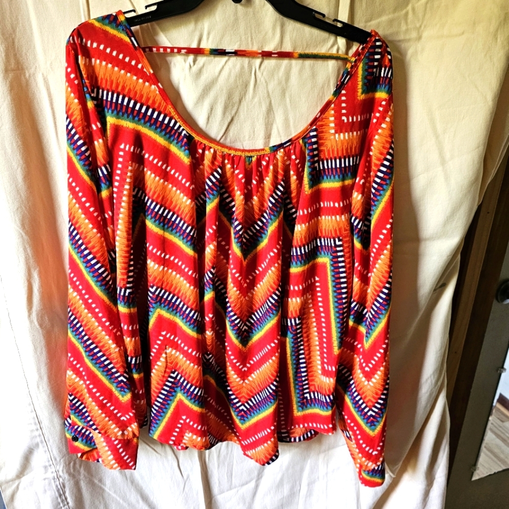 Bright colored womens blouse/top